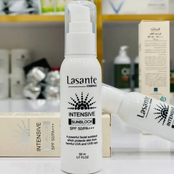 کرم ضد آفتاب و ضد لک بی رنگ SPF50 لاسانته 50 میلی لیتر