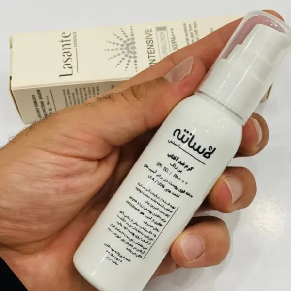 کرم ضد آفتاب و ضد لک بی رنگ SPF50 لاسانته 50 میلی لیتر